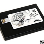 카드형 자개 USB<4G><백호>