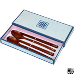 옻칠 자개 수저 세트<志岡 성용 作>