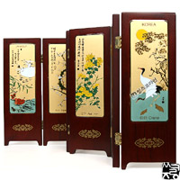 금도금 6폭 병풍<사군자-小>