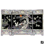 송학도 3폭 병풍
