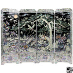 궁중자개 4폭 병풍<BR><特大-송학도>